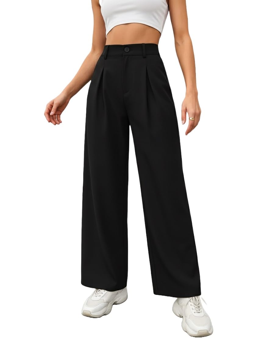 High-Waist Korean Trousers with Wide Baggy Fit | Trendy GenZ Streetwear Pants
