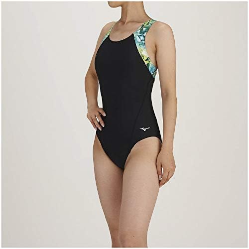 誠実 レディース Mizuno ミズノ フィトネス水着ワンピース 女性用水着ウイメンズワンピース フィットネス 差込フイット胸パット付 N2ja1297 ブラック パープル 水泳 スイミング ノーマル 水泳