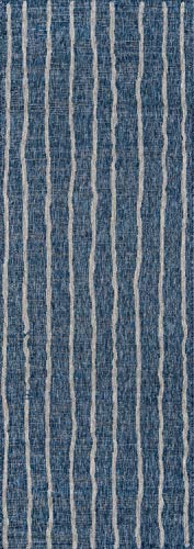Novogratz Villa Collection Sicily Indoor/Outdoor Area Rug, 2'7" x 7'6" Runner, Blue