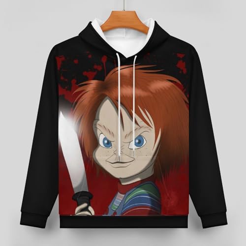 Men's Hoodie Sweatshirt Chucky Long Sleeve Casual Pullover Hooded with Pocket for Unisex Sweatshirts3