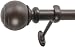 Decopolitan Ball Single Telescoping Curtain Rod, 18 to 36-Inch, Copper