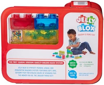 Goliath Jelly Blox Creative Kit | Includes 20 Blocks | Toddler & Preschool Building Blocks Kids Can Squeeze, Stretch, Squish | MESH ACCREDITED | Safety Tested & Ouch-Free | Sensory Play Toy Ages 2+ - 3