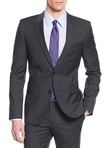 Nicoletti Men's Two Button 2 Piece Modern Fit Suit Working Buttonholes Jacket2