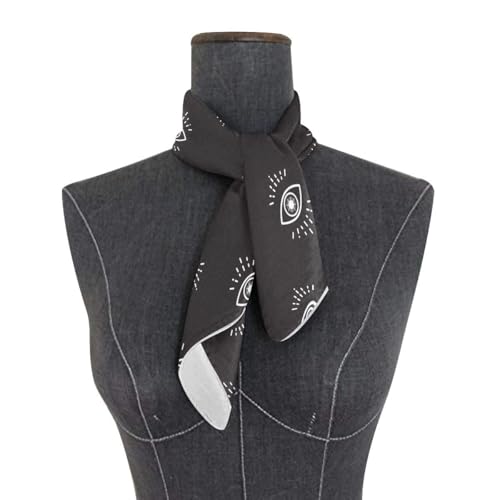 YETTASBIN Fashion Square Scarf for Women, Magic Evil Eye Soft Lightweight Like Silk Head Scarf Breathable Hair Wraping Neckerchief Versatile Bandanas for Night Sleeping, 23.6"3