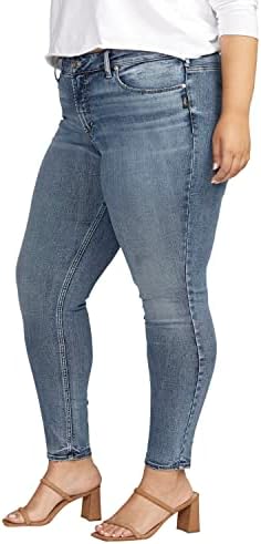 Silver Jeans Co. Women's Plus Size Suki Mid Rise Skinny Jeans