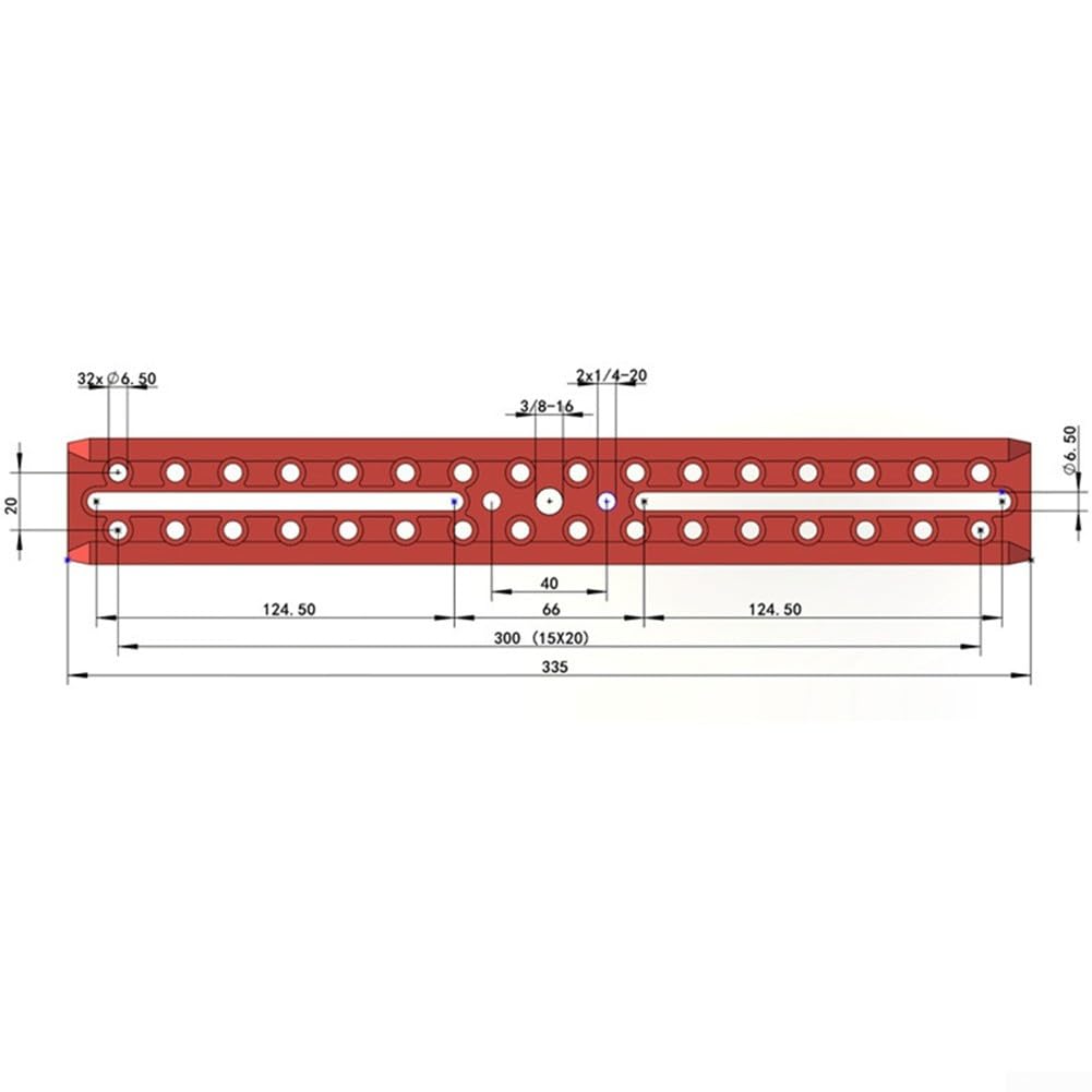Plaque à queue d'aronde pour télescope astronomique, avec fente de guidage à double usage et pince standard compatible Vixen, longueur de 120 à 445 mm (335 mm)