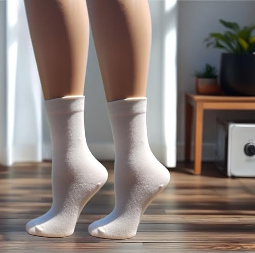 Image of Opa! Women White Lace Ruffles Socks Cottagecore Floral Frilly Sock Thin Cotton Summer Crew Socks -Soft Breathable.