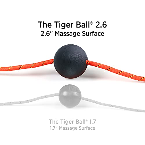 Tiger Tail Tiger Ball 2.6 Foam Roller Ball + 50” Corded Rope – Deep Tissue Massage Ball: Feet, Legs, Neck, Back – Trigger Point Massage Therapy – Relieve Muscle Soreness – Muscle Recovery #TOP1