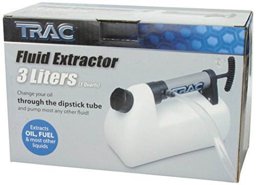 Trac Outdoors 3-Liter Fluid Extractor - Perfect for Any Situation Where Draining is Difficult - Ideal for All Types of Motors, Watercraft and Vehicles (69361)