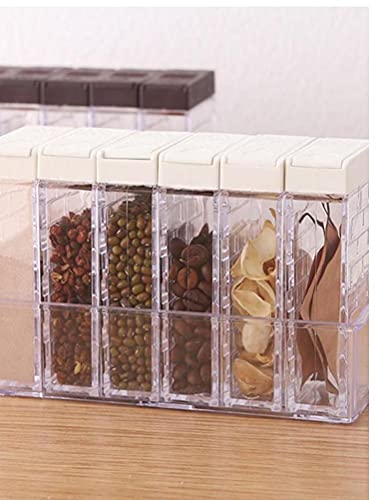 Spice Shaker Box, 6 Pack Salt & Pepper Spice Shaker Box, Camping Kruiden Doos voor Opslag Keuken Creating White Home… - Image 7