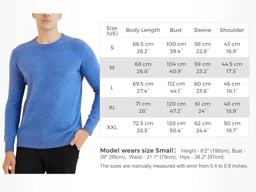 Mnjyihy Sweater for Men Business O-Neck Wool Knit Sweaters Fall Winter Warm Slim Fit Long Sleeve Pullover Jumper4