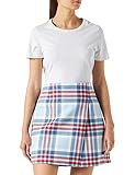 Gerader Schnitt Tommy Hilfiger Damen Karierter Wickelrock Rock, Large Plaid Blue, 62