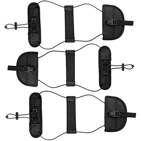 Luggage Straps - 3Pcs Luggage Bungee Strap Add a Bag - Lightweight and Durable Elastic Strap for Extra Luggage Adjustable Belt Travel Accessories - Black Cover