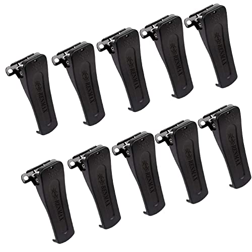 Image of RENMAX Belt Clip Compatible with Two Way Radio Walkie FB-888 Black (Pack of 10)