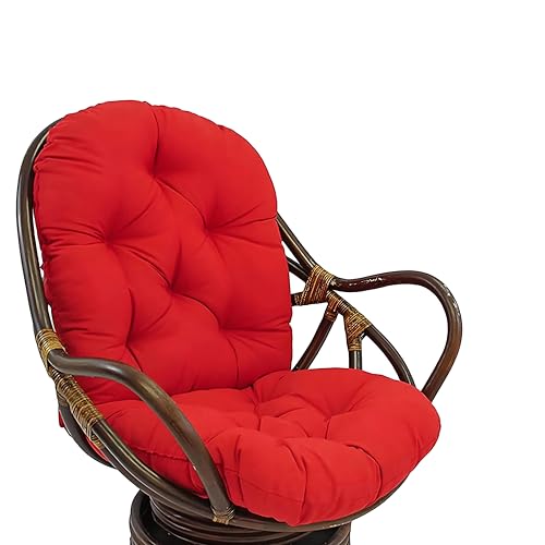 Dickes Rattan-Sitzkissen mit Bändern für Garten-Schaukelstühle,...