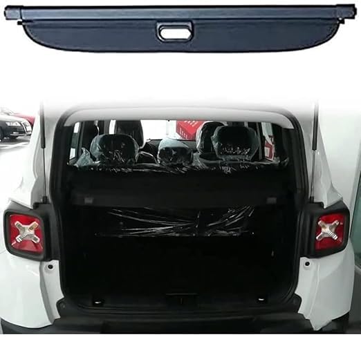 Auto versenkbare hinteren Kofferraum Paket Regal Cargo Covers per Jeep Renegade 2020 2021, Gepäck Vorhang Privatsphäre schützendes Zubehör