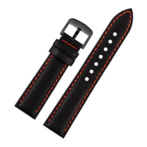 Bracelet de montre sport chic étanche en nylon et cuir pour le quotidien