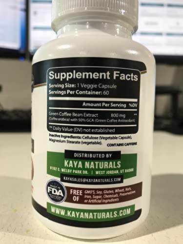 Kaya Naturals KNGCB-30 Green Coffee Bean 30 Count thumb #2