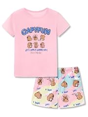 Pink & Capybara (Short Sleeve & Shorts)