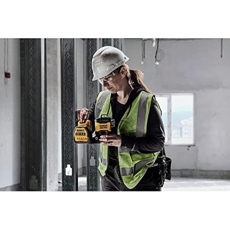 DEWALT 20V/12V MAX Laser Level Kit, 3 x 360, Green (DCLE34030G), Color Yellow