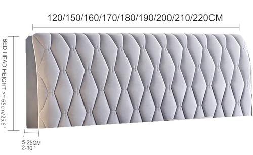 Housse de tête de lit en velours anti-poussière lavable pour lit