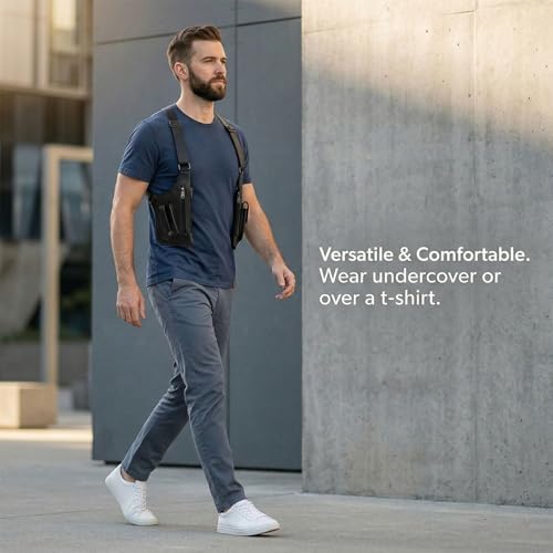 Cross-Body Sling Pack, Classic Shoulder Satchel, Pickpocket-Proof Hidden Crossbody Sling Bag, Slim Undercover (Black) - 2