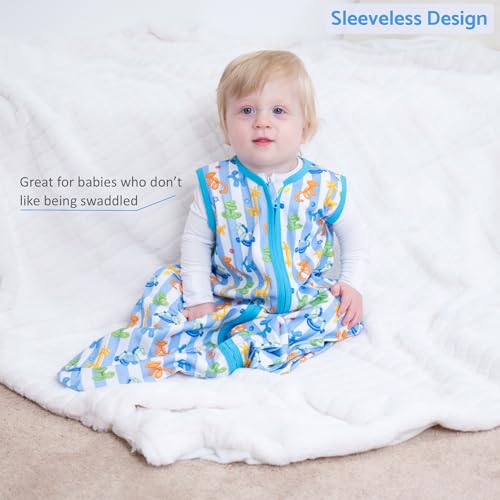 Image of LollyBanks Sleep Sack, 100% Cotton Neutral Baby Sacks, 0.5 TOG Sleep Sacks Lightweight with 2-Way Zipper