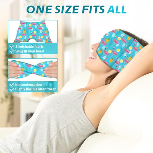 Image of Migraine Relief Cap, Soothing Headache Ice Face Mask Products | Hot and Cold Therapy, Migraine Headache Relief Cap for Migraine, Sinus, Puffy Eyes, Tension, Stress and Hangover