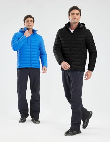 fit space Jaqueta masculina com isolamento sintético acolchoado e acolchoado resistente à água para