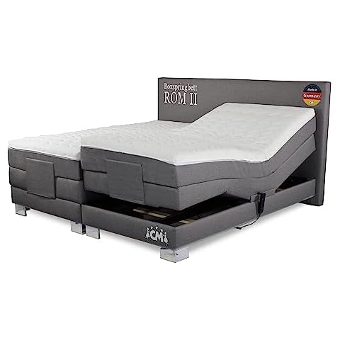 Charlottes Möbelkaufhaus Boxspringbett ROM II elektrisch 140x200 cm verstellbar mit 2 Motoren. Manufaktur Design Härtegrad H2 H3 H4 140/200 Qualität Made in Germany (140 x 200 cm) Cover