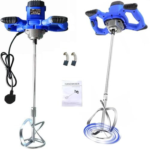 2600W Handheld Portable Paddle Mixer, Cement Mortar Mixer with M14 Spiral Rod, Adjustable 6 Speed Paint Mixer, Paddle Drill Mixer Stirring Tool for Mortar Grouts Paint Cement Plaster Plastering 1 2600W Handheld Portable Paddle Mixer, Cement Mortar Mixer with M14 Spiral Rod, Adjustable 6 Speed Paint Mixer, Paddle Drill Mixer Stirring Tool for Mortar Grouts Paint Cement Plaster Plastering