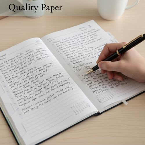Image of TULMAN 2026 Diary Hardcover Design Everyday Notebooks (22x14 cm), Best for Study Planner, Personal Journal, Business Planning & Stationery Lovers - dusty blue-green