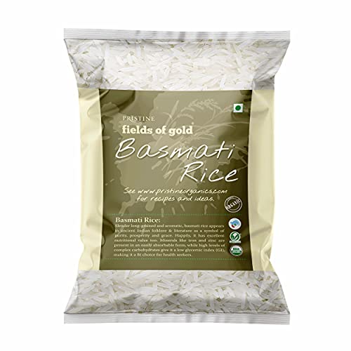 Image of PRISTINE Fields of Gold Organic Basmati Rice, 1 kg (Pack of 5)