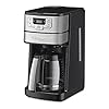 Cuisinart Automatic Grind and Brew 12-Cup Coffeemaker with 1-4 Cup Setting and Auto-Shutoff, Black/Silver (DGB-400C)