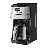 Cuisinart Automatic Grind and Brew 12-Cup Coffeemaker with 1-4 Cup Setting and Auto-Shutoff, Black/Silver (DGB-400C)