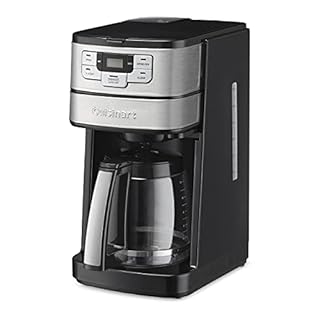 Cuisinart Automatic Grind and Brew 12-Cup Coffeemaker with 1-4 Cup Setting and Auto-Shutoff, Black/Silver (DGB-400C)