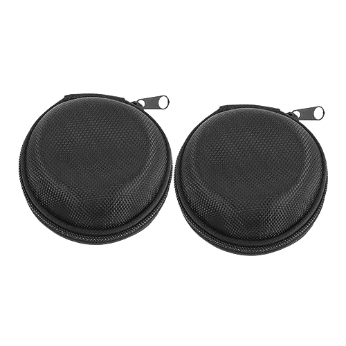 PACKOVE 2St Uhrenbox Uhren-Reisetasche für Männer schwarzer Ring uhrentasche uhr set Uhrengehäuse für Herren Herrenuhren rundes Uhrenetui mit Reißverschluss Schmuck Koffer