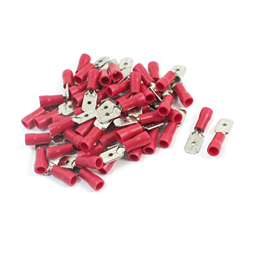 Aexit 50 piezas conectores aislados para cables rojo miniatura 1
