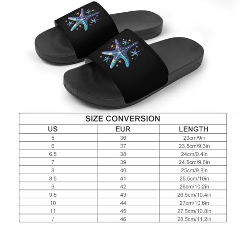 Starfish Unisex Shower Shoes House Slippers Non-Slip Indoor Bathroom Shoes for Pool Beach 39 (245mm)2