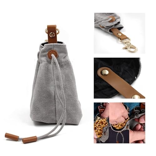 DAWRIS Leckerli-Beutel für Hunde, Hunde Futterbeutel,Schrumpftaschen Design mit Clip Schnalle, Futtertasche leckerli Beutel für Hundetraining und Ausbildung