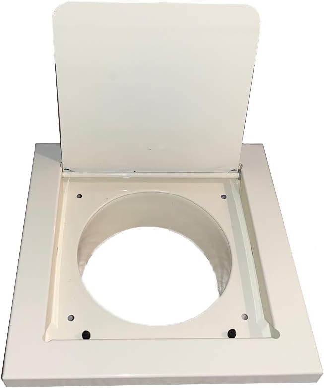 Durable 4-Inch Tan Powder Coated Metal Dryer Wall Vent Cap for House - Exterior Outdoor Dryer Vent Cover | Ideal for Bathroom Exhaust and Outside Dryer Vents | No Screen | Wall Cap | Dryer Vent Covers