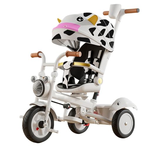 Apaeofl 子供用三輪車 3in1 三輪車 ステップ付き 折りたたみ 手押し棒 おしゃれ 1歳-6歳 ランニングバイク コンパクト 自転車 おもちゃ 乗用玩具 幼児用 キッズバイク プレゼント おもちゃ 調整可能 お祝い ギフト シートベルト付き (か