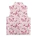 Rarucativ Pink Butterfly Girls Sleeveless Vests 2T Fashion Zipper Winter Quilted Sleeveless Jacket with Pockets Thick Washable Full-Zip Fall Winter Outerwear for Outdoor Activities