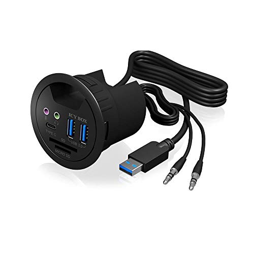 ICY BOX black Black Mit Audio Ein- und Ausgang