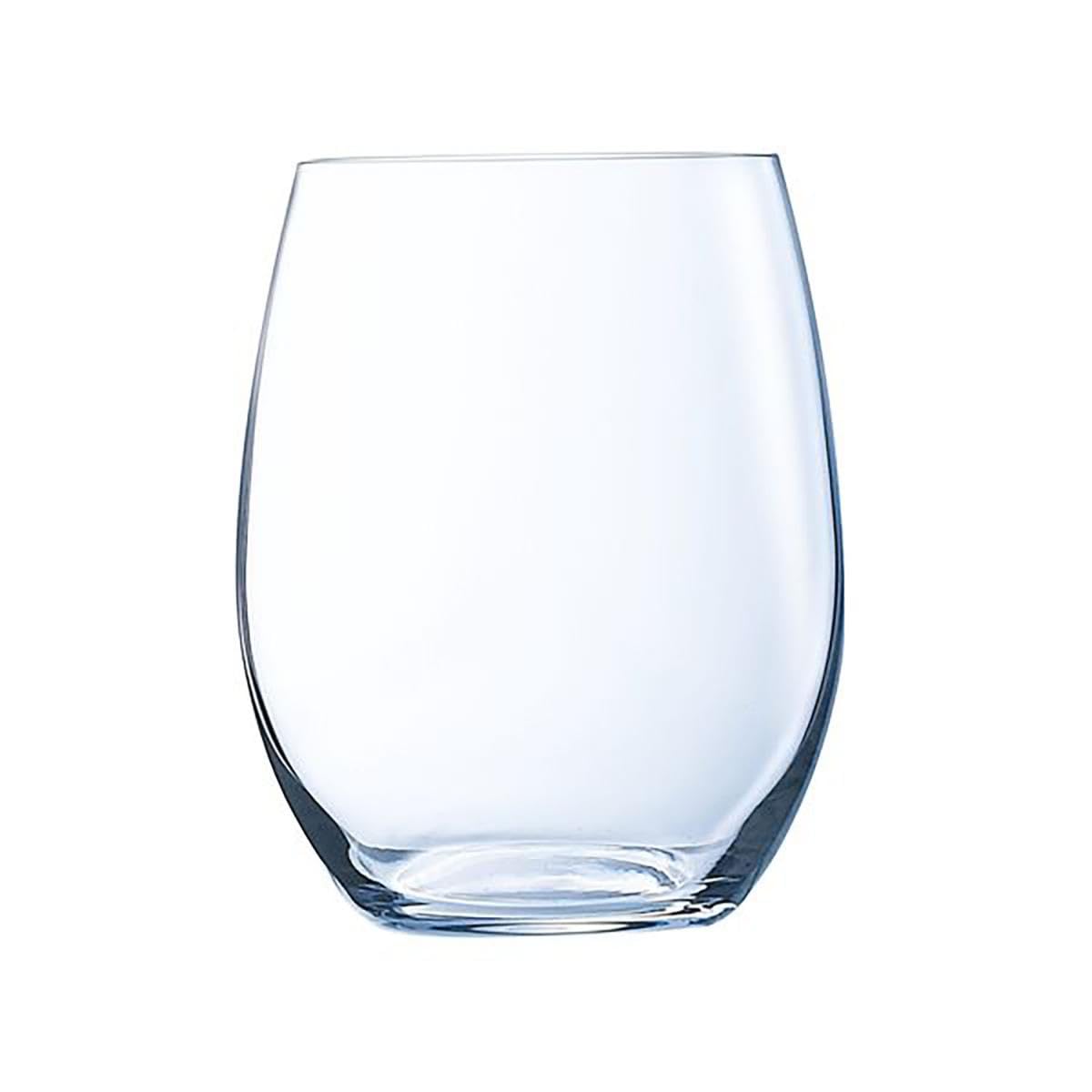 Arcoroc Vina, Set of 6 Glass Cups, 36 cl, Durable, Dishwasher and Microwave Safe, Stackable, Transparent