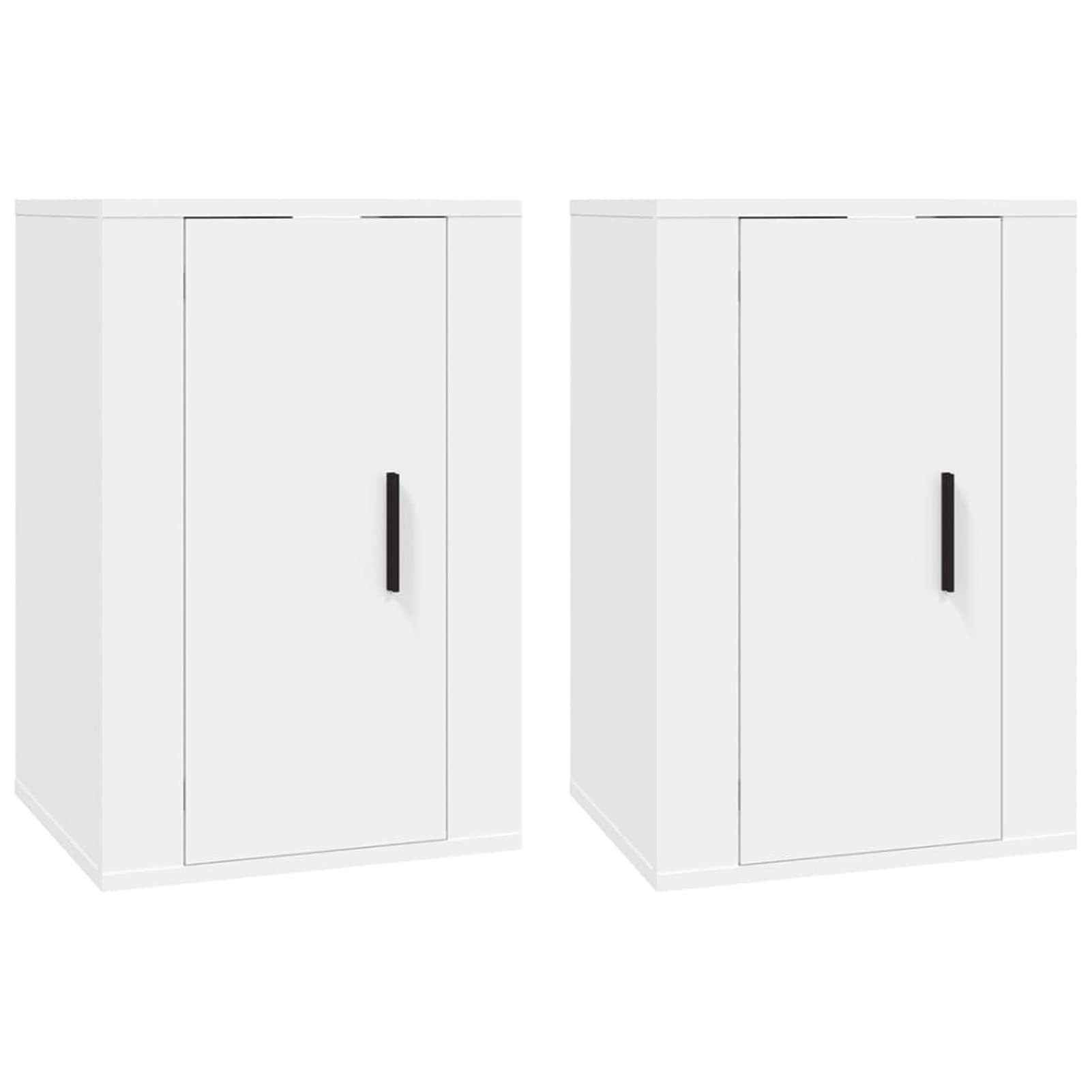 Tidyard Mobile Porta TV a Parete,Mobile TV,Pensile,Mobili TV da Parete,Tavolino Porta TV,Mobiletto TV Moderno,Armadio per TV,Mobiletto Basso Porta TV 2 pz Bianco 40x34,5x60 cm