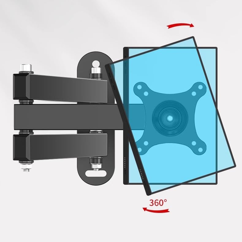 Staffa Monitor Supporto a Parete for Monitor Singolo Supporto a Regolabile a Movimento Completo, Bracci articolati, Rotazione dell'estensione dell'inclinazione Girevole