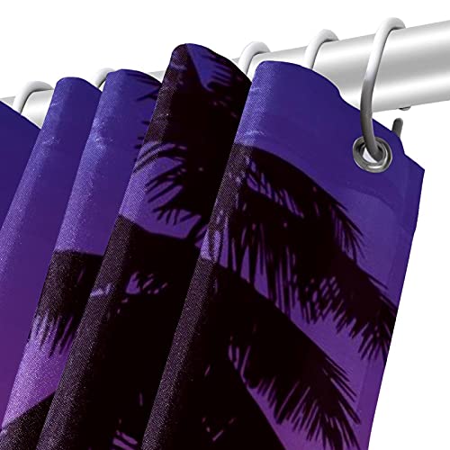 Rideau de douche imperméable tropical anti-adhérence à la peau
