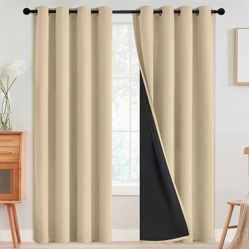 Image of Galaxy Home Decor Premium True Blackout Curtains for Window 4 Feet Long 100% Light Block | Thermal & Noise Insulation | Black Back Coating | Pack of 1 | Gold