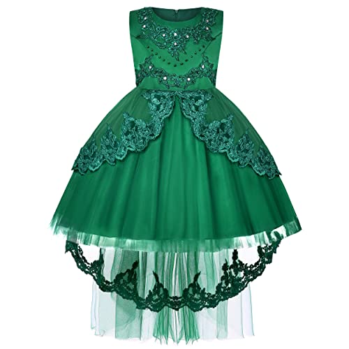 Vestido de dama de honor para niños con acabado de alta costura para noche y fiesta
